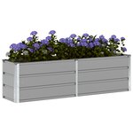 vidaXL Jardinière Gris clair 160 x 40 x 45 cm Acier