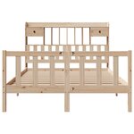 vidaXL Lit bibliothèque sans matelas 150x200 cm bois massif de pin