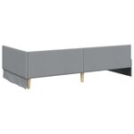 vidaXL Cadre de lit d'angle avec tête de lit Gris clair 90 x 200 cm