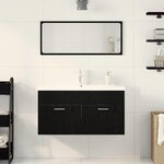 vidaXL Ensemble de mobilier de salle de bain 3 Pièces Chêne noir