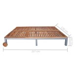 vidaXL Chaise longue double bois d'acacia solide