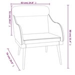 vidaXL Fauteuil Bleu 63x76x80 cm Velours