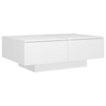 vidaXL Table basse Blanc 90x60x31 cm Aggloméré