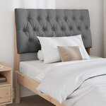 vidaXL Tête de lit capitonnée Gris foncé 90 cm Pin massif