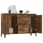 vidaXL Buffet Chêne fumé 102x35x70 cm Bois d'ingénierie