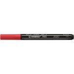 Marqueur pointe fine FREE acrylic T100 rouge x 5 STABILO