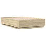 vidaXL Cadre de lit chêne sonoma 150x200 cm bois d'ingénierie