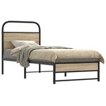 vidaXL Cadre de lit sans matelas 80x200cm chêne fumé bois d'ingénierie