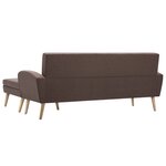 vidaXL Canapé en forme de L revêtement en tissu 186x136x79 cm marron