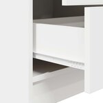 vidaXL Haut Armoire Blanc 45 5 x 34 x 127 cm Bois d'ingénierie