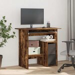 vidaXL Bureau Chêne fumé 80x45x74 cm Bois d'ingénierie