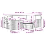 vidaXL Ensemble de canapés d'extérieur 7 Pièces Naturel et Anthracite