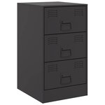 vidaXL Tables de chevet 2 Pièces noir 34 5x39x62 cm acier