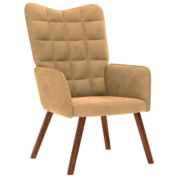 vidaXL Chaise de relaxation Marron Velours