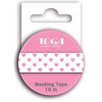 Masking tape cœurs rose - 10 m