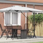 vidaXL Parasol de patio Sable Auvent en polyester 3m Hauteur réglable
