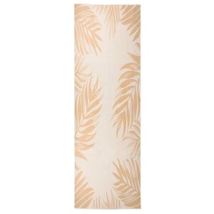 vidaXL Tapis à tissage plat d'extérieur 80x250 cm Motif de feuille