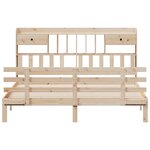 vidaXL Lit bibliothèque sans matelas 180x200 cm bois massif de pin