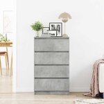 vidaXL Buffet Gris béton 60x35x98 5 cm Bois d'ingénierie