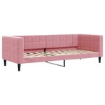 vidaXL Lit de jour avec lit gigogne et matelas rose 80x200 cm velours