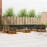 vidaXL Ensembles de canapés 11 pc Naturel et Anthracite