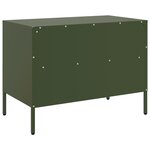 vidaXL Meubles TV 2 Pièces vert olive 68x39x50 5 cm acier