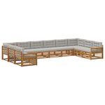 vidaXL Ensembles de canapés 10 pc Bois d'Acacia Massif