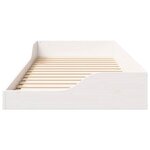 vidaXL Cadre de lit surélevé Blanc 80 x 210 cm Bois massif en pin