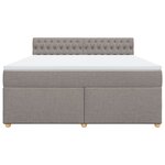 vidaXL Sommier à lattes de lit avec matelas Taupe 180x200 cm Tissu