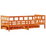 vidaXL Lit de jour avec tiroirs sans matelas cire marron 80x200cm bois