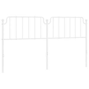 vidaXL Tête de lit métal blanc 180 cm