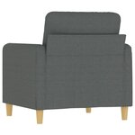 vidaXL Fauteuil Gris foncé 60 cm Tissu