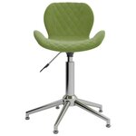 vidaXL Chaises pivotantes à manger lot de 4 vert clair velours