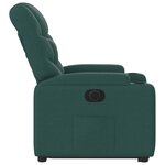 vidaXL Fauteuil inclinable électrique vert foncé tissu
