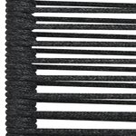 vidaXL Ensemble à manger de jardin 5 Pièces Noir Corde de coton et acier
