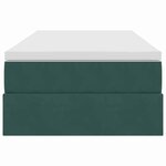vidaXL Lit avec rangement et matelas Vert foncé 90 x 190 cm Velours