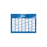 Calendrier 2024 - 14 Mois - 18 x 13.5 cm - Couleur Bleu