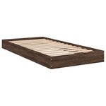 vidaXL Cadre de lit sans matelas chêne marron 90x200cm bois ingénierie