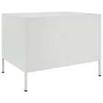 vidaXL Table basse blanc 68x50x50 5 cm acier laminé à froid