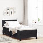 Lit Box Spring vidaXL avec Matelas Noir 100x200 cm Velours