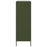 vidaXL Buffet haut vert olive 68x39x113 cm acier