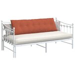 vidaXL Coussin de Dos Rouge orange 160 x 50 cm Tissu en velours côtelé