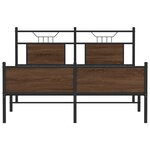 vidaXL Cadre de lit sans matelas chêne marron 150x200 cm