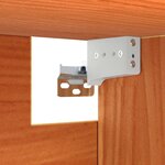 vidaXL Meuble mural avec étagère 2 Pièces Cire marron 80 x 30 x 35 cm