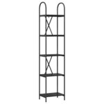 vidaXL Étagère Chêne noir 40 x 30 x 183 cm Bois d'ingénierie
