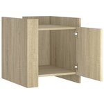 vidaXL Table de chevet chêne sonoma 45x50x50 cm bois d’ingénierie