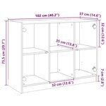 vidaXL Buffet sonoma gris 102x37x75 5 cm bois d'ingénierie