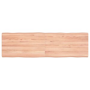 vidaXL Dessus de table bois massif traité bordure assortie