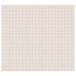 vidaXL Couverture lestée Crème clair 200x230 cm 9 kg Tissu
