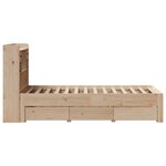 vidaXL Lit bibliothèque sans matelas 90x190 cm bois de pin massif